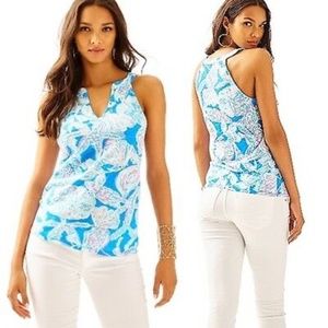 Lilly Pulitzer Arya Tank Top M Into the Deep